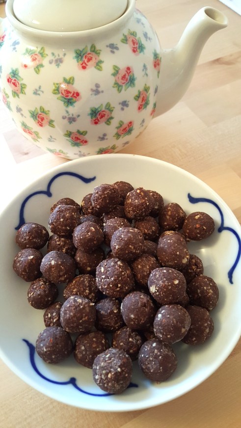 Choco balls and tea