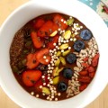Cacao wheatgrass smoothie bowl&nbsp;47
