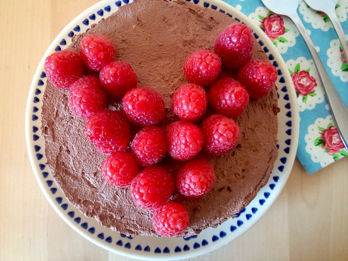 Choc tart raspberry 20 heart