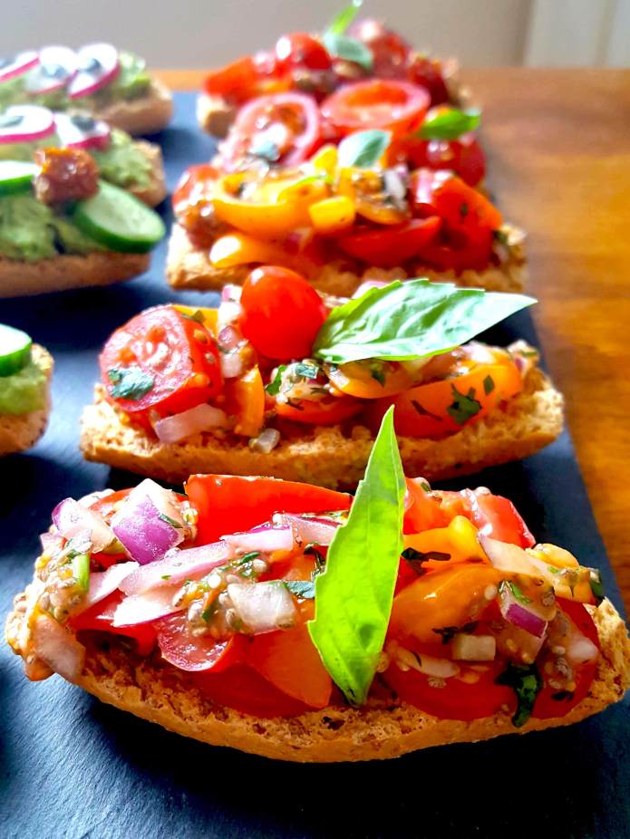 Tomato salsa bruchetta 7